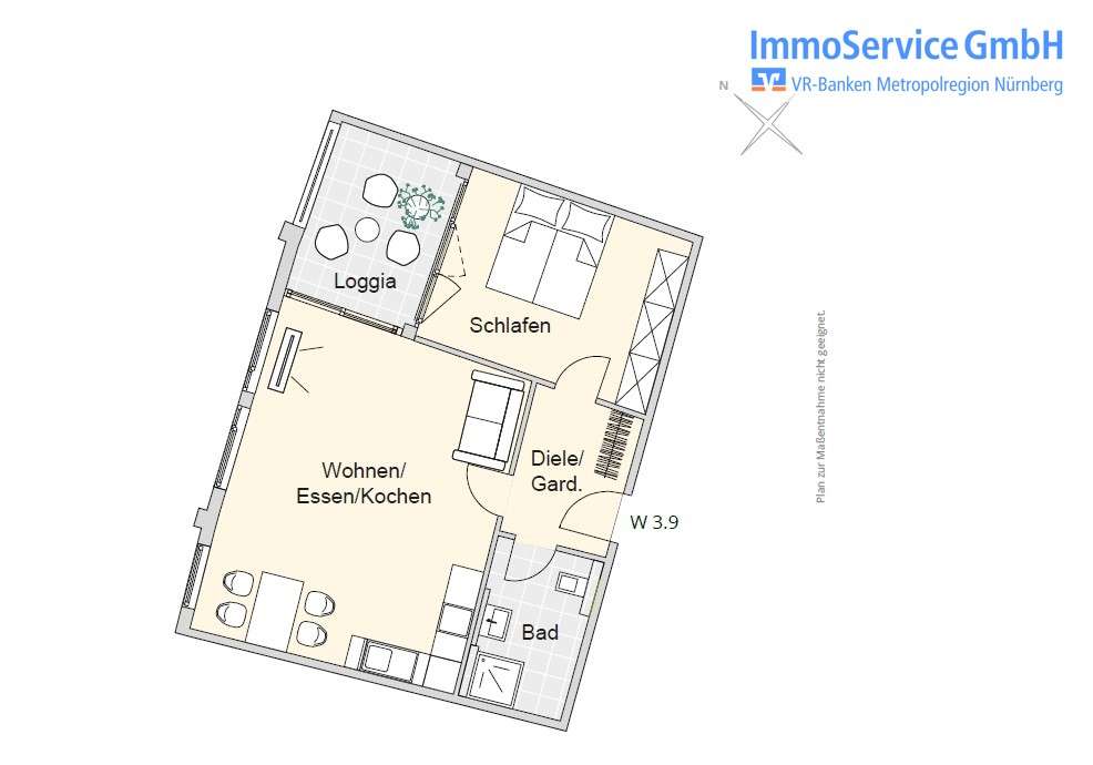 Thumbnail-Wohnung zum Kaufen in Nürnberg 375.941,00 € 59.93 m²