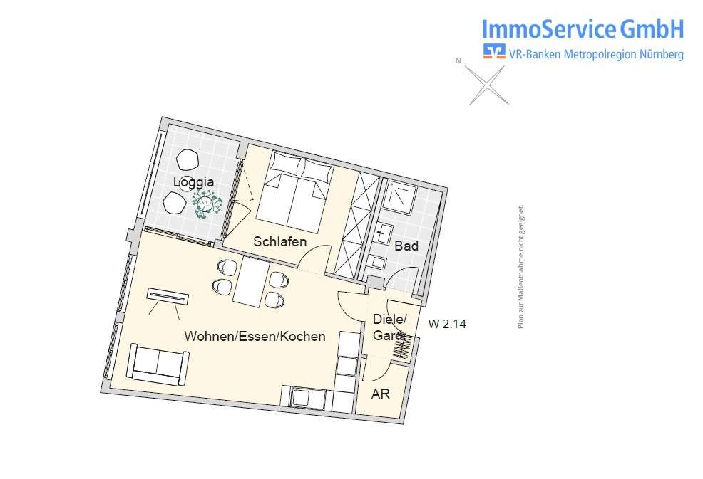 Thumbnail-Wohnung zum Kaufen in Nürnberg 332.925,00 € 53.95 m²