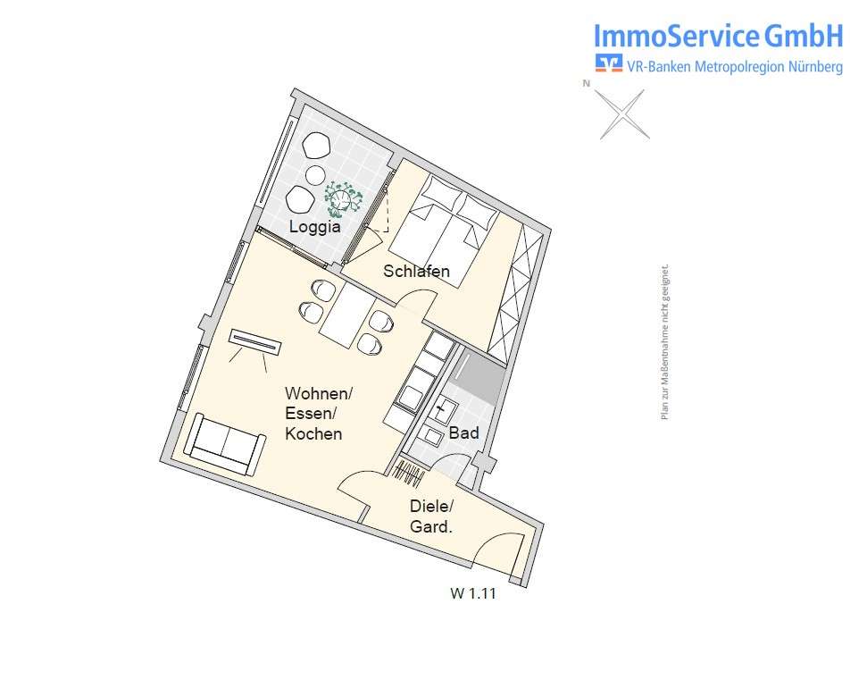Thumbnail-Wohnung zum Kaufen in Nürnberg 307.334,00 € 50.64 m²