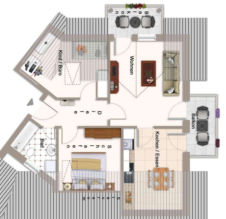Thumbnail-Wohnung zum Kaufen in Patersdorf 149.000,00 € 63 m²