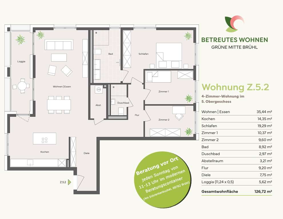 Thumbnail-Wohnung zum Kaufen in Brühl 778.900,00 € 126.72 m²