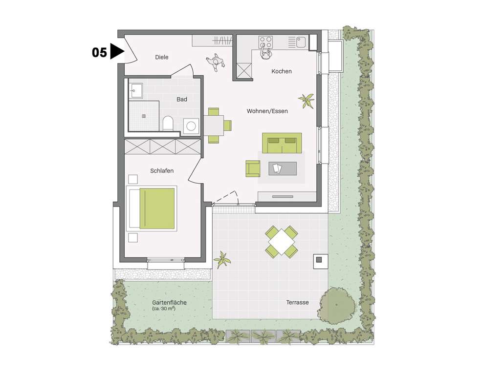 Thumbnail-Wohnung zum Kaufen in Aldingen 317.700,00 € 63.6 m²