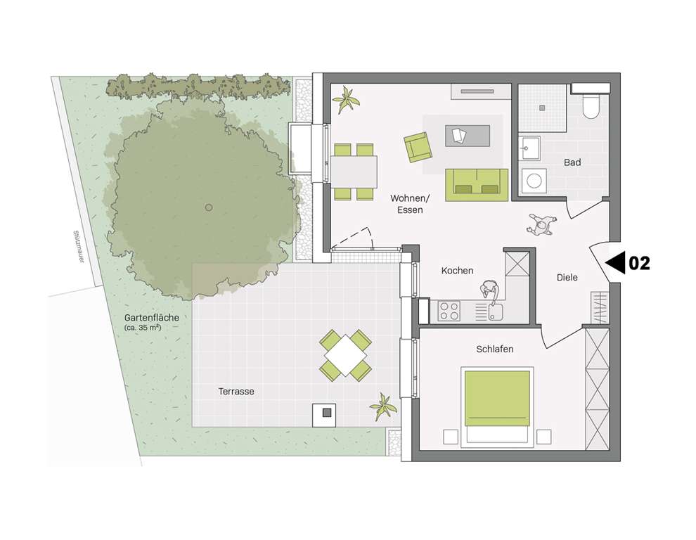 Thumbnail-Wohnung zum Kaufen in Aldingen 299.800,00 € 60.2 m²