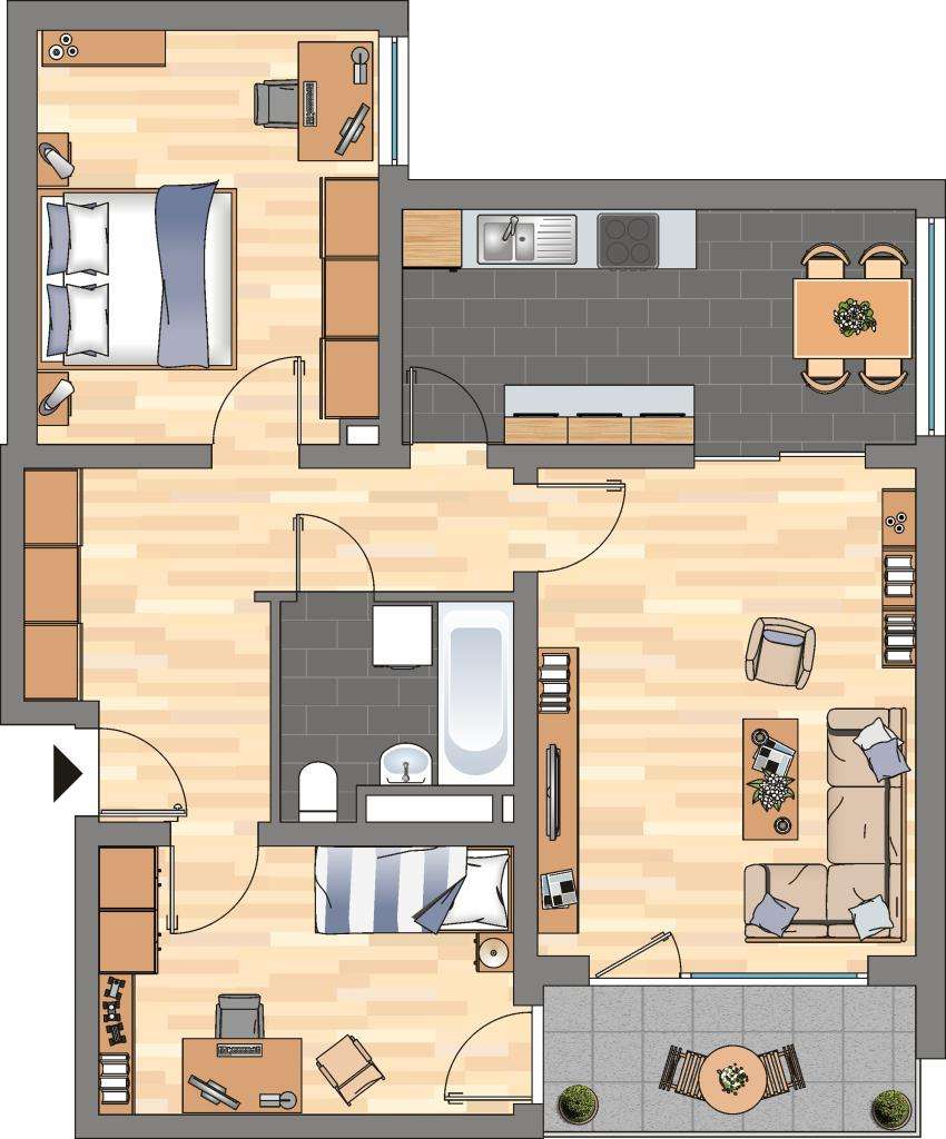 Thumbnail-Wohnung zum Mieten in Bellheim 699,00 € 74.56 m²