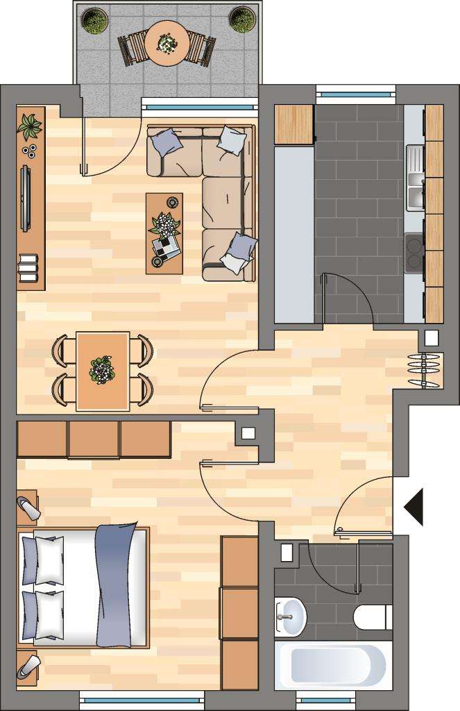Thumbnail-Wohnung zum Mieten in Grünstadt 509,00 € 49.51 m²