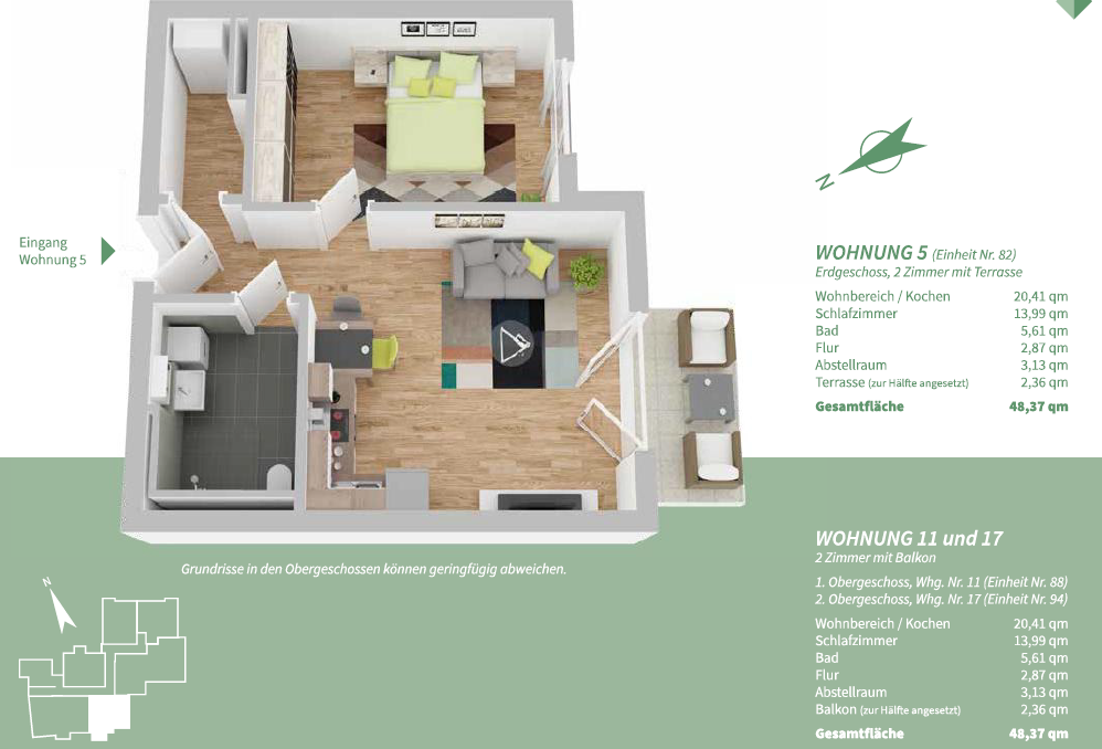 Thumbnail-Wohnung zum Kaufen in Manching 302.312,50 € 48.37 m²