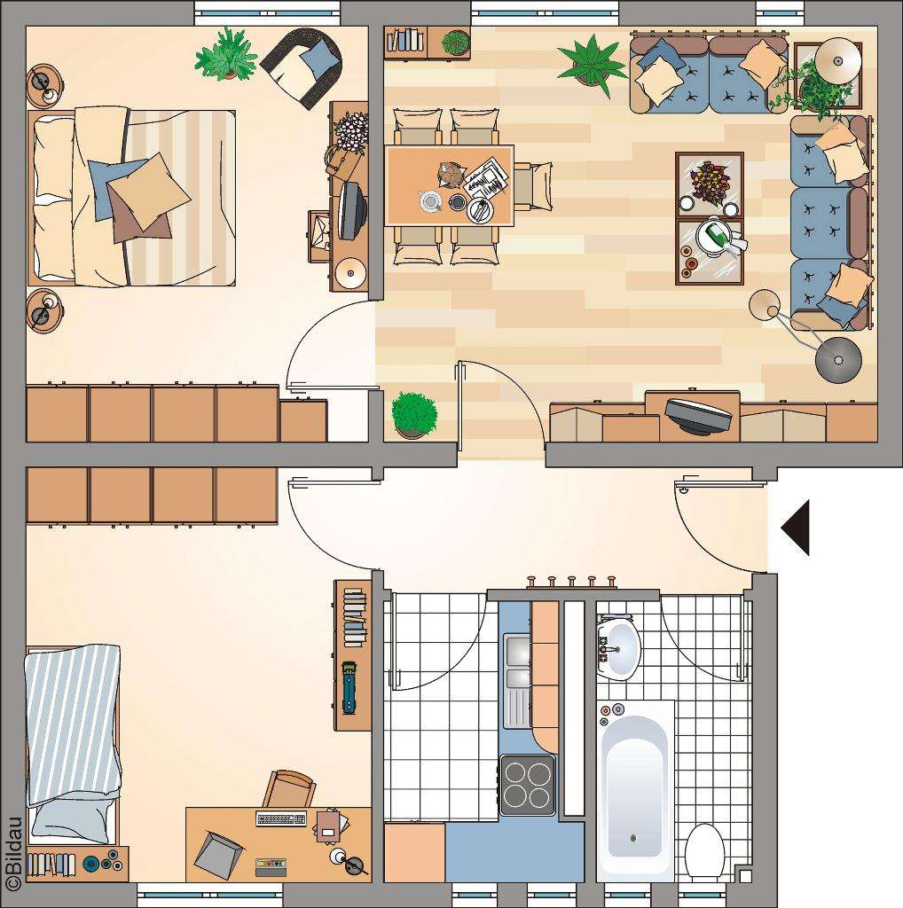 Thumbnail-Wohnung zum Mieten in Recklinghausen 261,73 € 58.83 m²