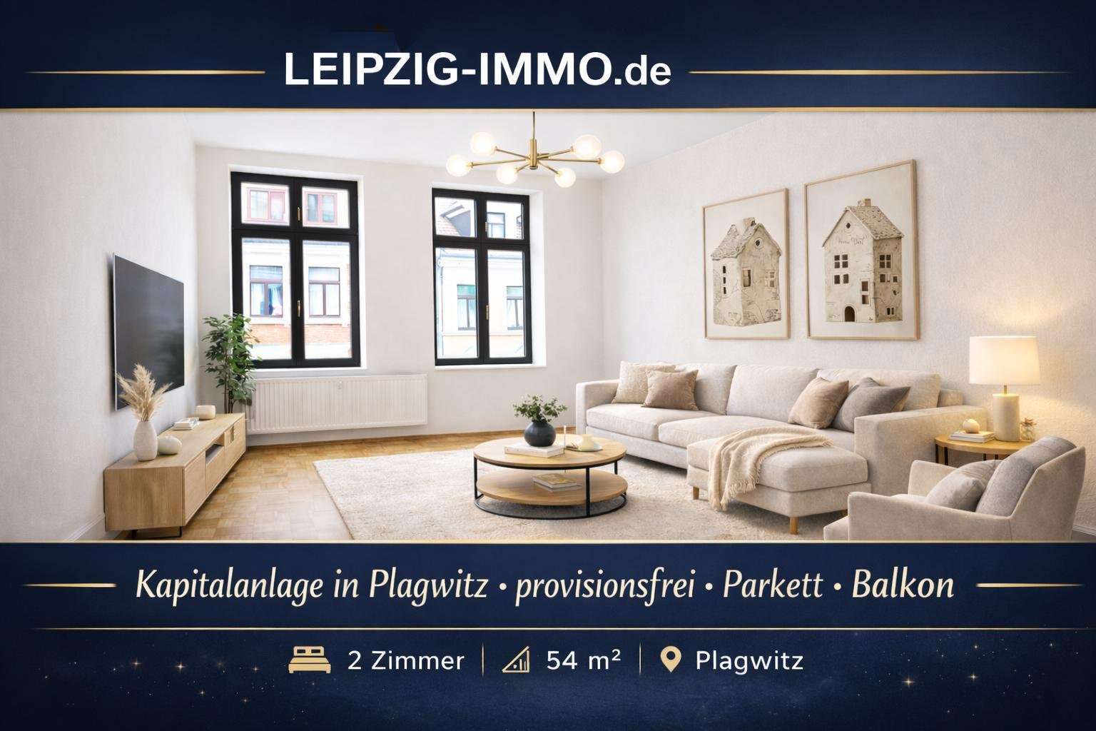 Thumbnail-Wohnung zum Kaufen in Leipzig 209.000,00 € 54.29 m²