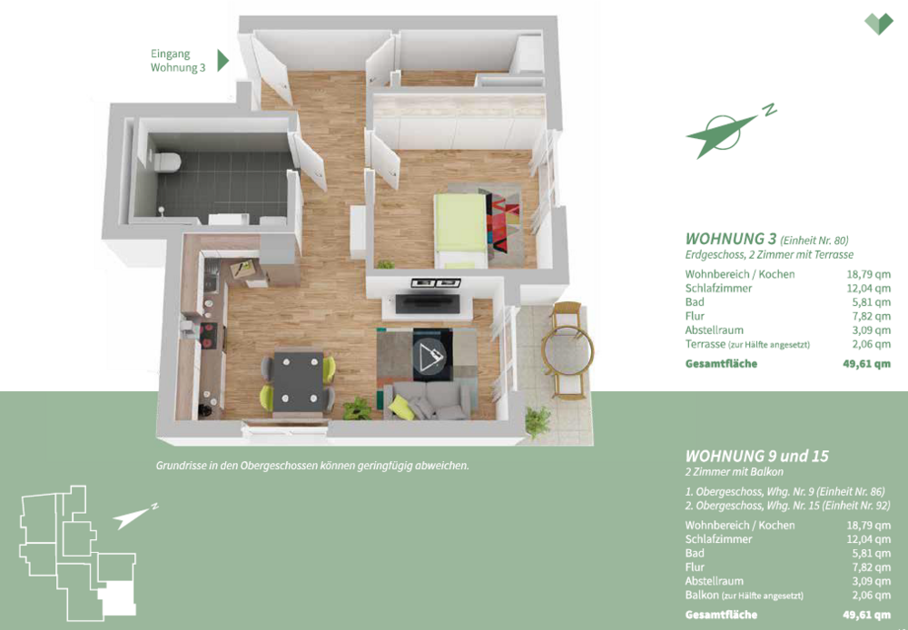 Thumbnail-Wohnung zum Kaufen in Manching 310.062,50 € 49.61 m²