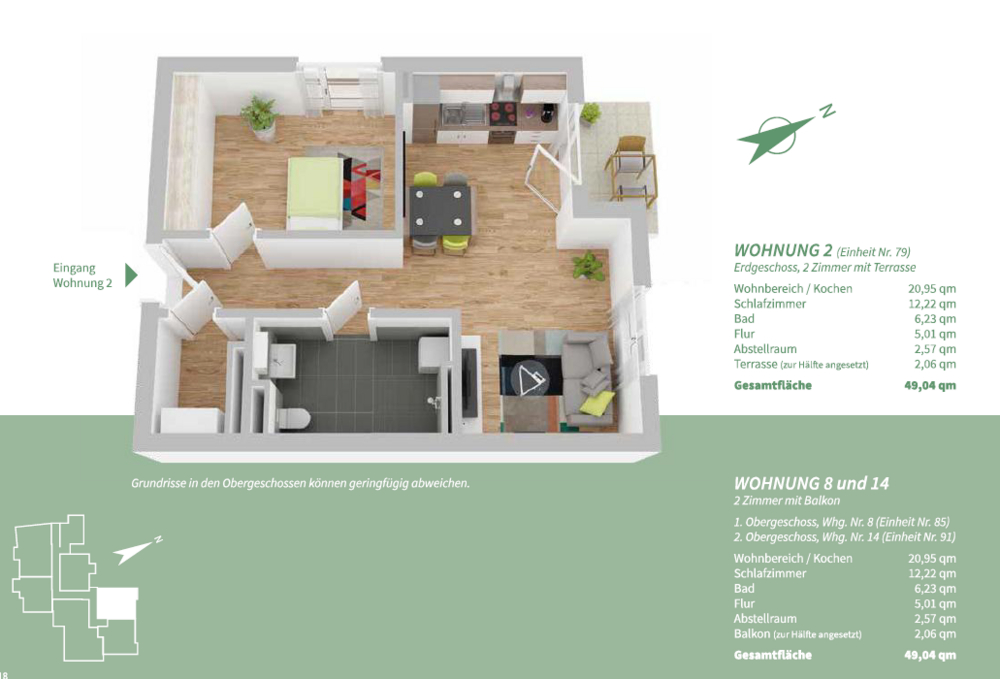 Thumbnail-Wohnung zum Kaufen in Manching 306.500,00 € 49.04 m²