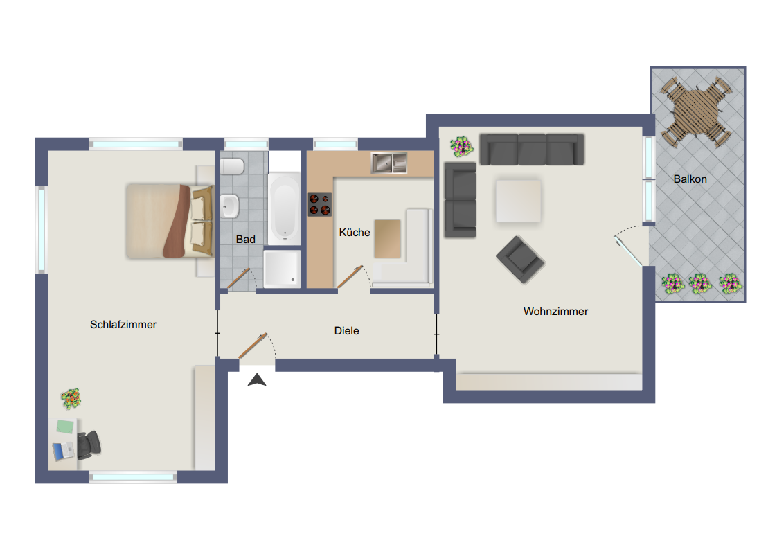 Thumbnail-Wohnung zum Kaufen in Herford 179.000,00 € 70.1 m²