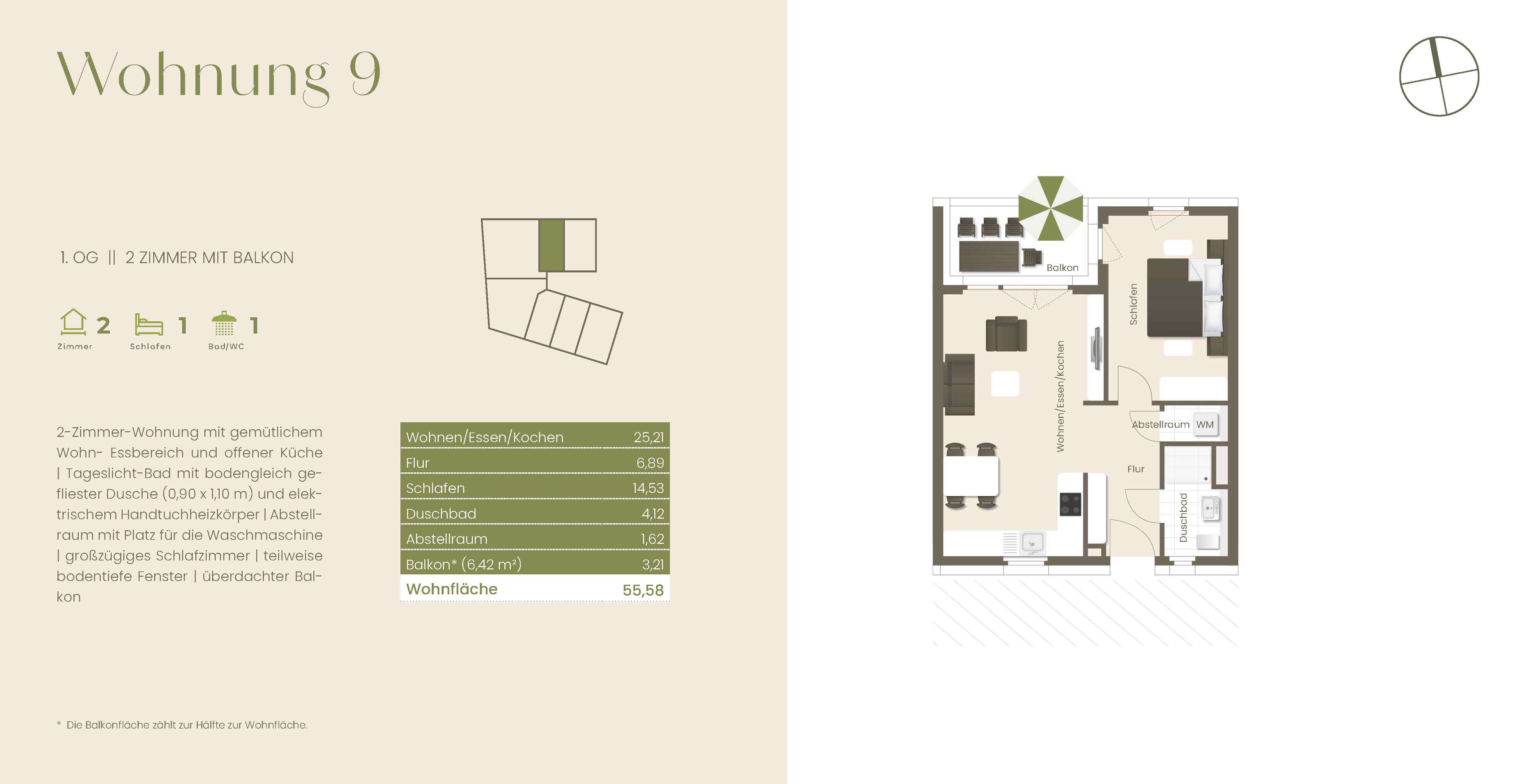 Thumbnail-Wohnung zum Kaufen in Freiburg 405.200,00 € 55.58 m²