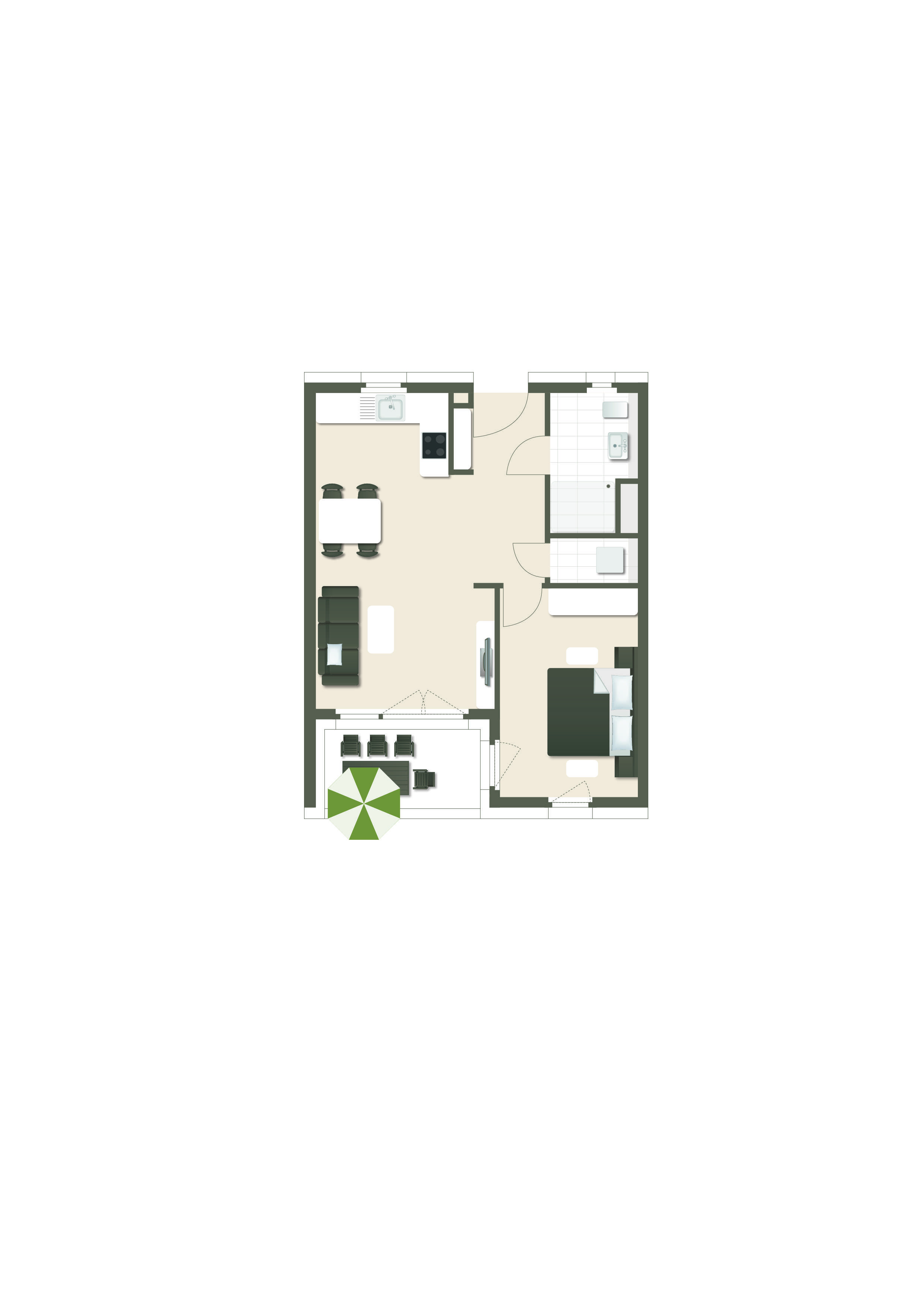 Thumbnail-Wohnung zum Kaufen in Freiburg 437.500,00 € 58.94 m²