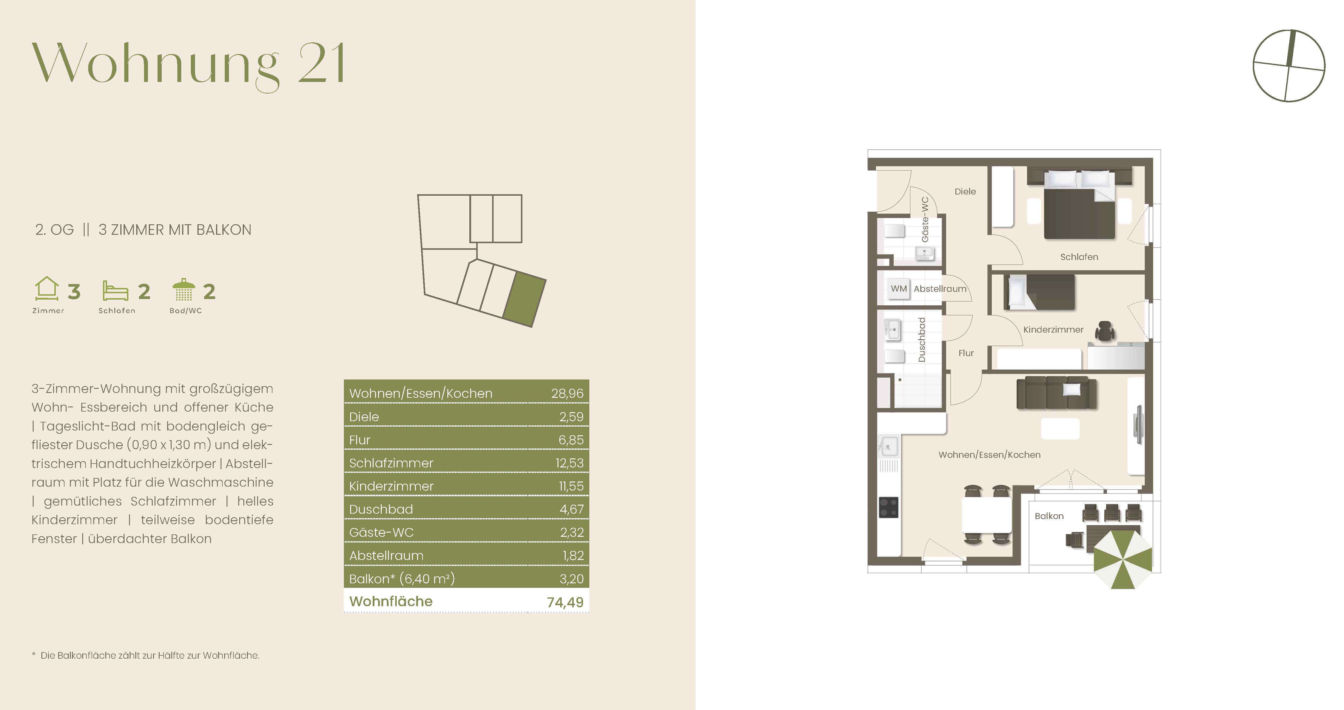 Thumbnail-Wohnung zum Kaufen in Freiburg 548.300,00 € 74.49 m²