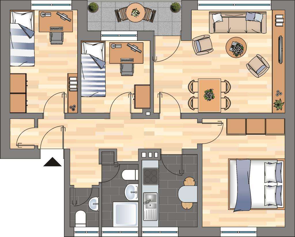 Thumbnail-Wohnung zum Mieten in Wilhelmshaven 559,00 € 79.78 m²