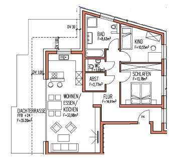 Thumbnail-Wohnung zum Mieten in Dettingen 1.640,00 € 104 m²