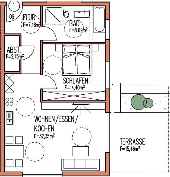Thumbnail-Wohnung zum Mieten in Dettingen 1.095,00 € 73 m²