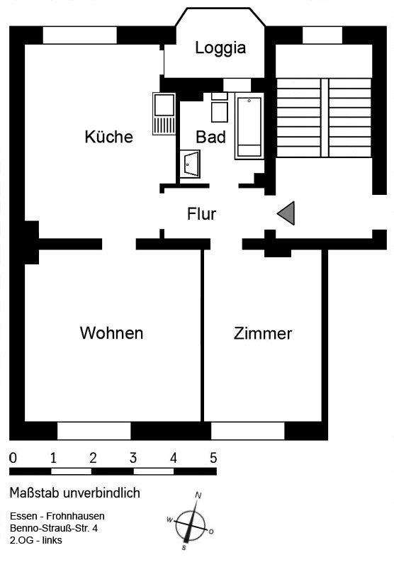 Thumbnail-Wohnung zum Mieten in Essen 539,00 € 62.6 m²
