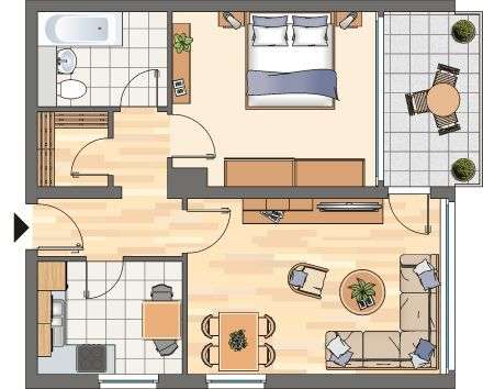 Thumbnail-Wohnung zum Mieten in Unna 459,00 € 59.67 m²