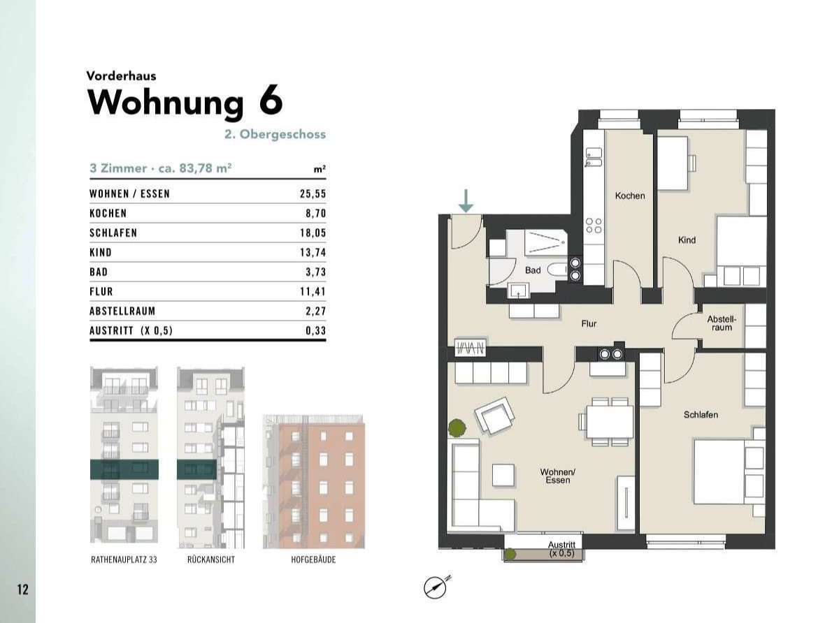 Thumbnail-Wohnung zum Kaufen in Köln 579.000,00 € 83.78 m²