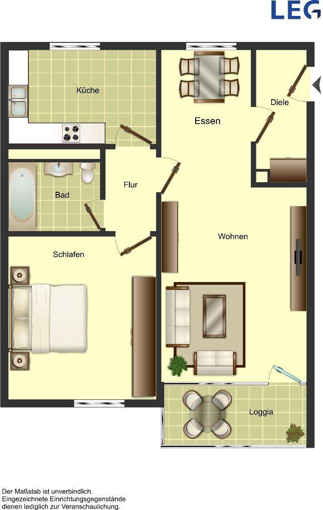 Thumbnail-Wohnung zum Mieten in Monheim 649,00 € 58.5 m²