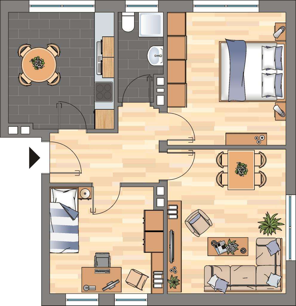 Thumbnail-Wohnung zum Mieten in Wilhelmshaven 429,00 € 63.33 m²