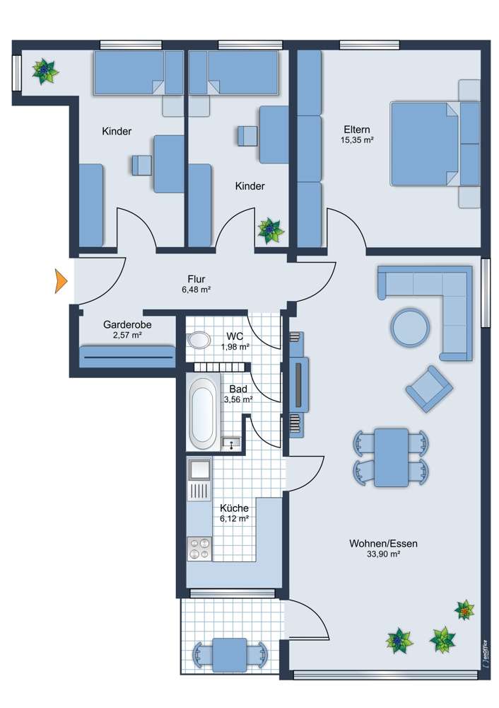 Thumbnail-Wohnung zum Kaufen in Heilbronn 249.000,00 € 93 m²