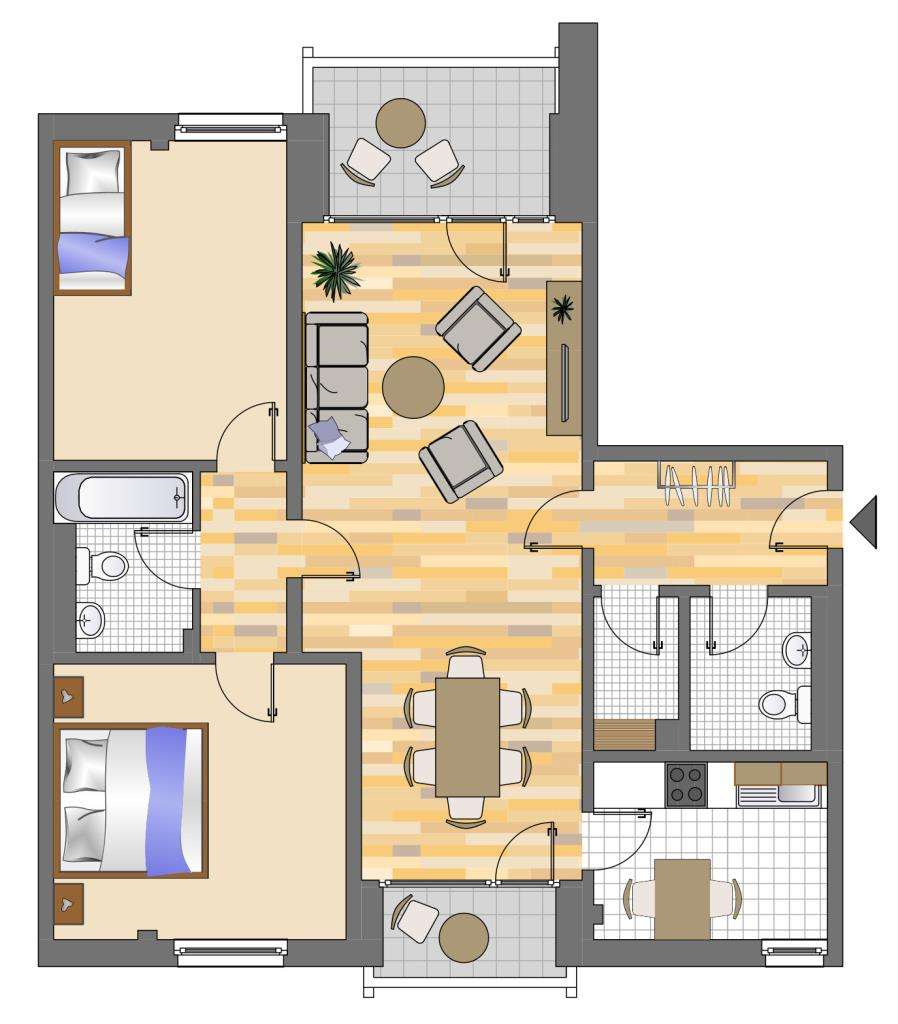 Thumbnail-Wohnung zum Mieten in Düsseldorf 936,00 € 81.41 m²
