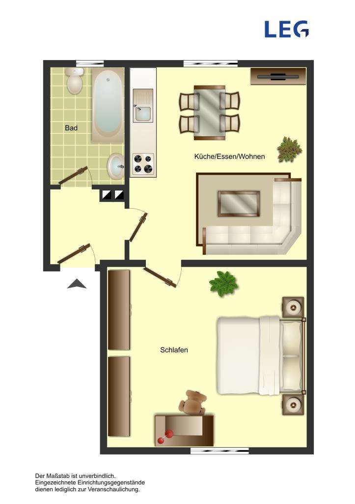 Thumbnail-Wohnung zum Mieten in Bergkamen 339,00 € 37.26 m²
