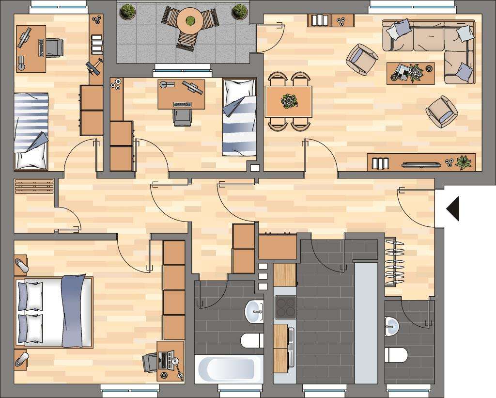 Thumbnail-Wohnung zum Mieten in Wilhelmshaven 609,00 € 90.59 m²
