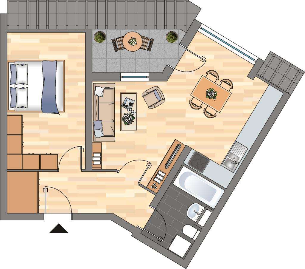 Thumbnail-Wohnung zum Mieten in Bobenheim-Roxheim 408,00 € 46.76 m²