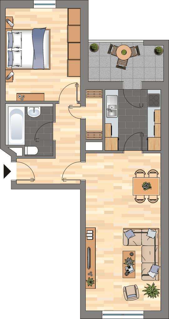 Thumbnail-Wohnung zum Mieten in Haßloch 485,39 € 59.25 m²