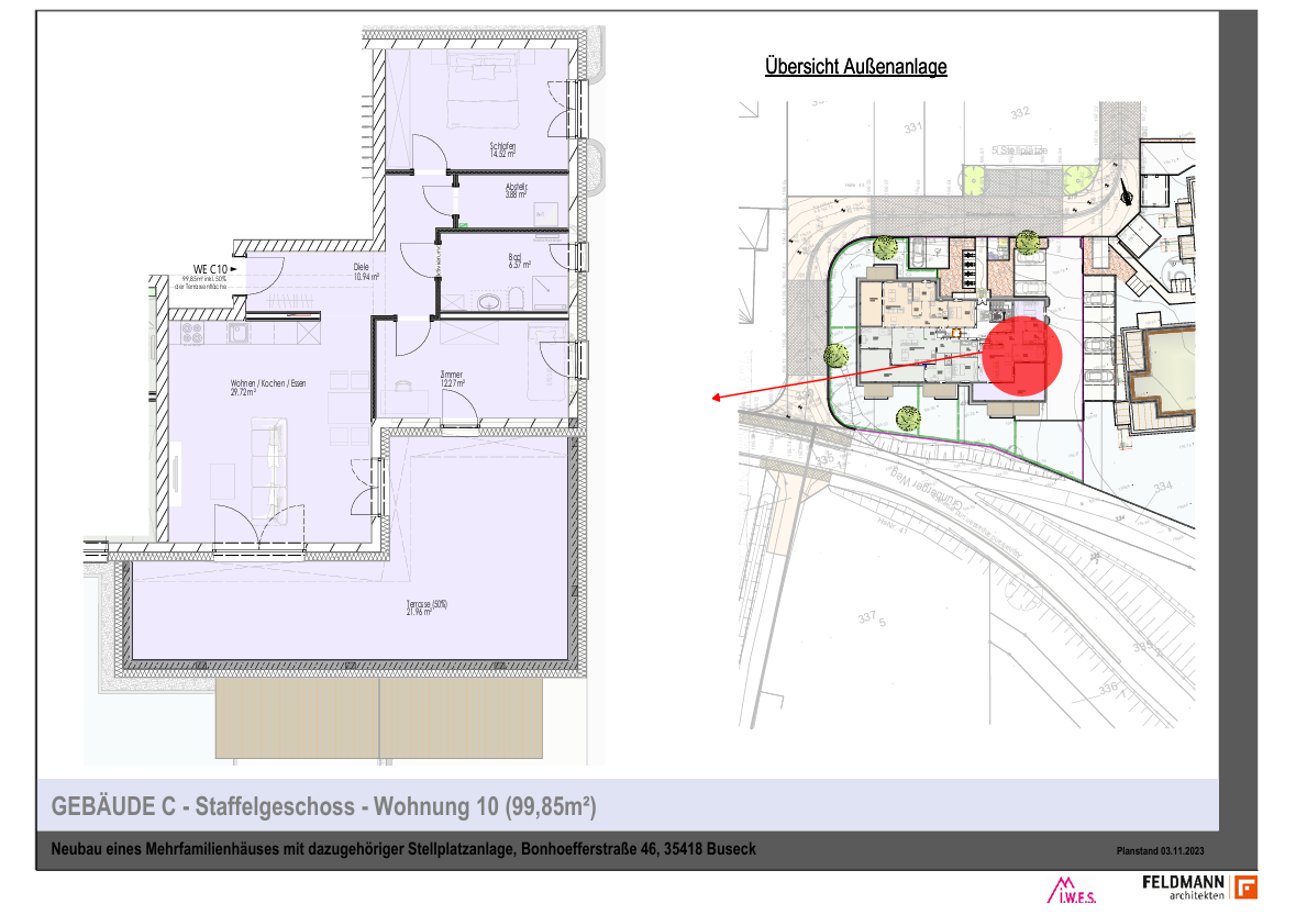 Thumbnail-Wohnung zum Mieten in Buseck 1.390,00 € 99.85 m²