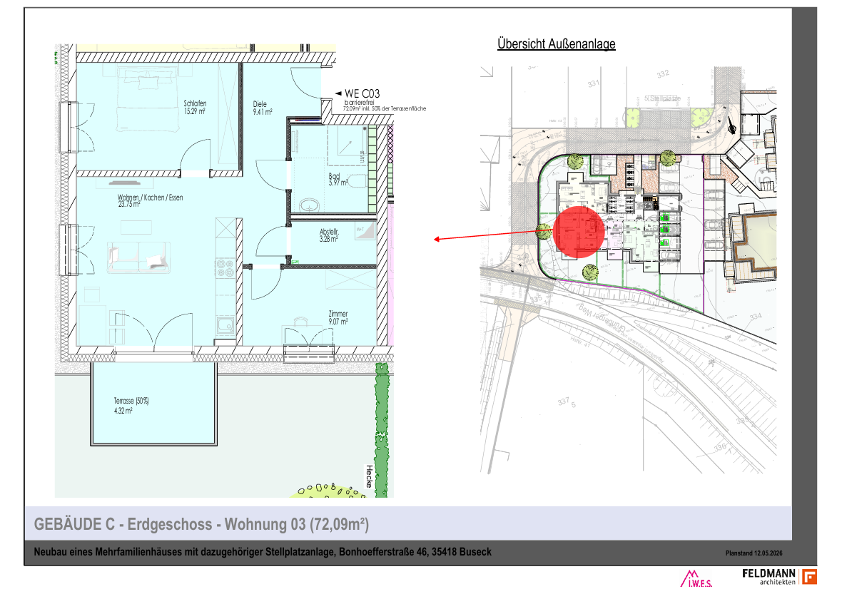 Thumbnail-Wohnung zum Mieten in Buseck 890,00 € 72.09 m²
