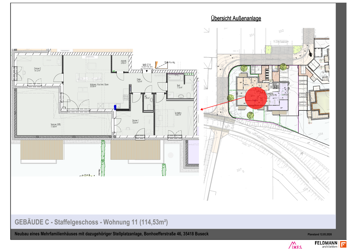Thumbnail-Wohnung zum Mieten in Buseck 1.590,00 € 114.53 m²