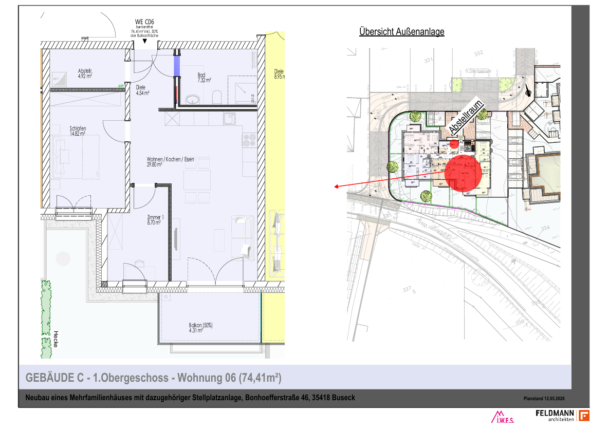Thumbnail-Wohnung zum Mieten in Buseck 990,00 € 74.41 m²