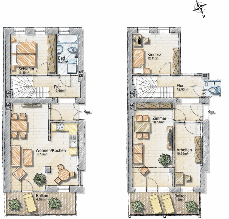 Thumbnail-Wohnung zum Mieten in Görlitz 1.223,00 € 128.74 m²