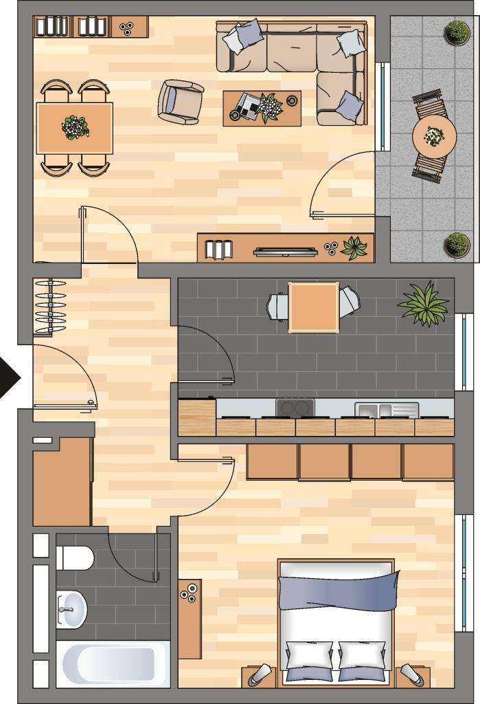 Thumbnail-Wohnung zum Mieten in Sinzig 619,00 € 59.73 m²