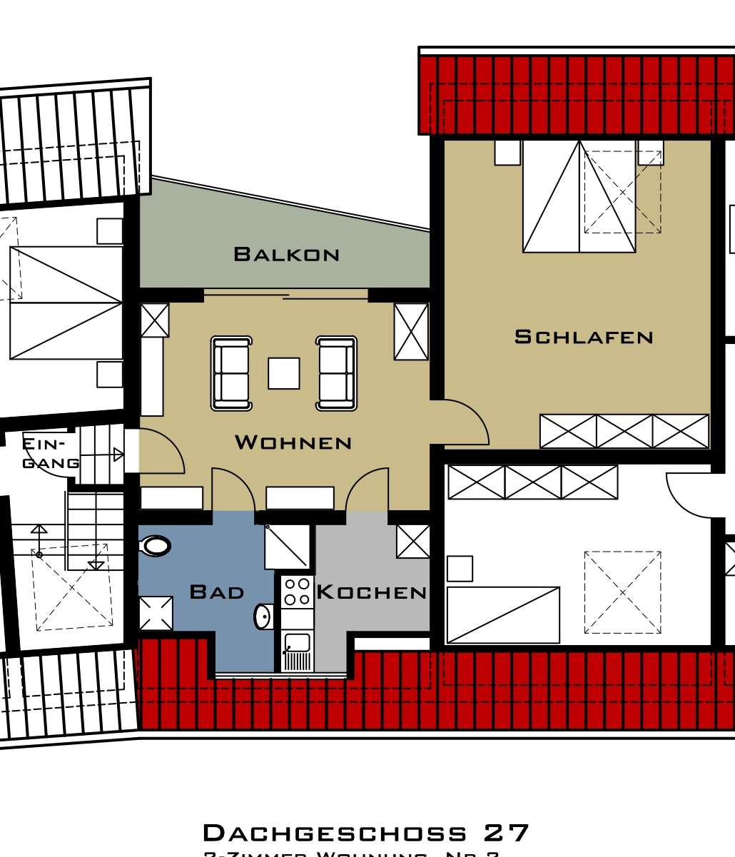 Thumbnail-Wohnung zum Mieten in Frankfurt am Main 890,00 € 54 m²