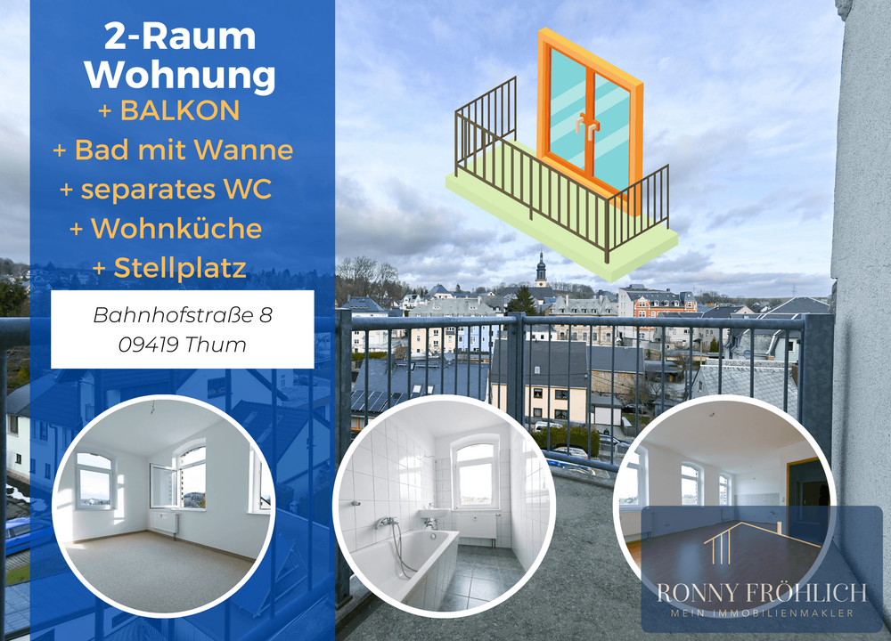 Thumbnail-Wohnung zum Mieten in Thum 369,00 € 52 m²