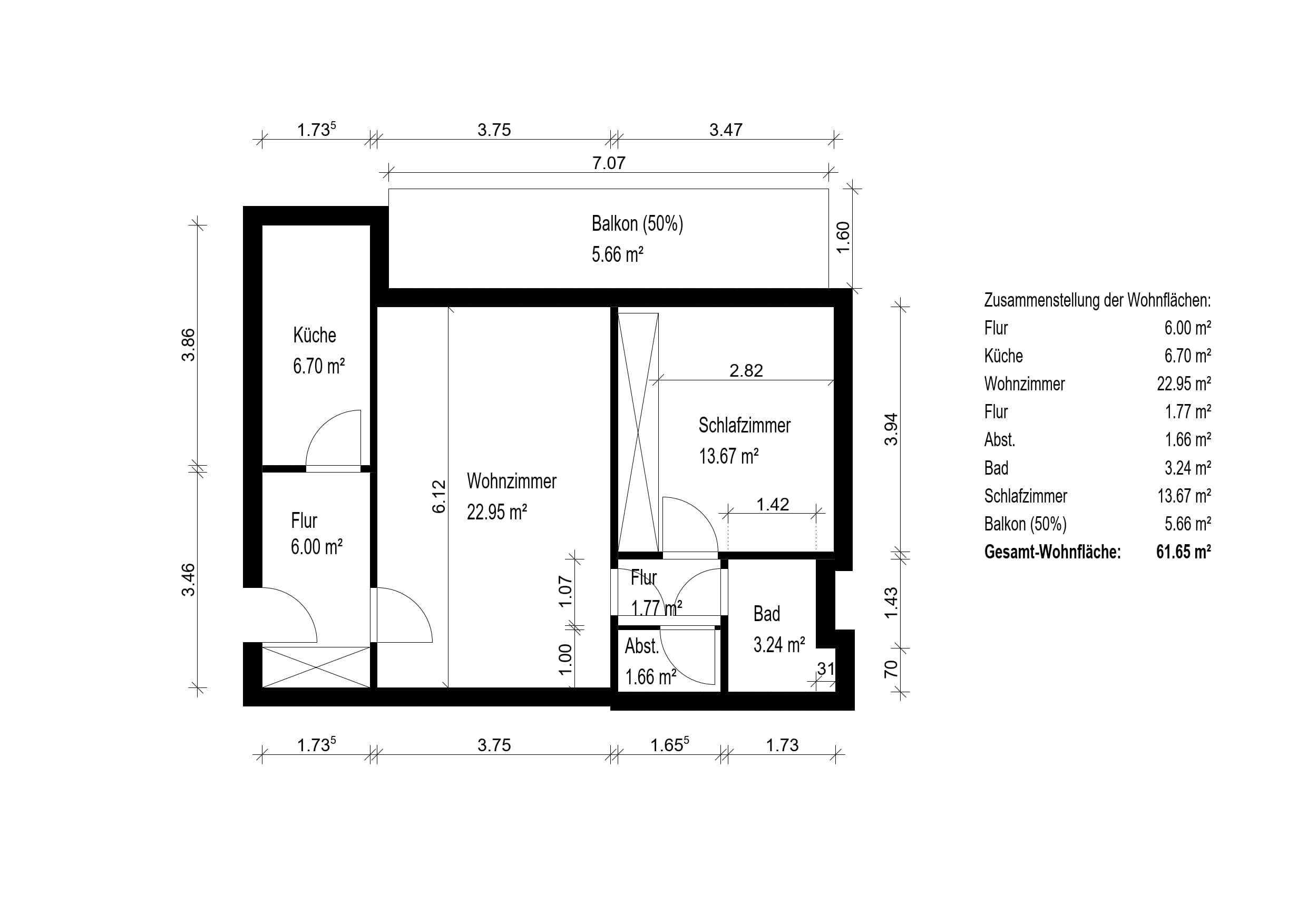 Thumbnail-Wohnung zum Kaufen in Frankfurt am Main 249.500,00 € 62 m²