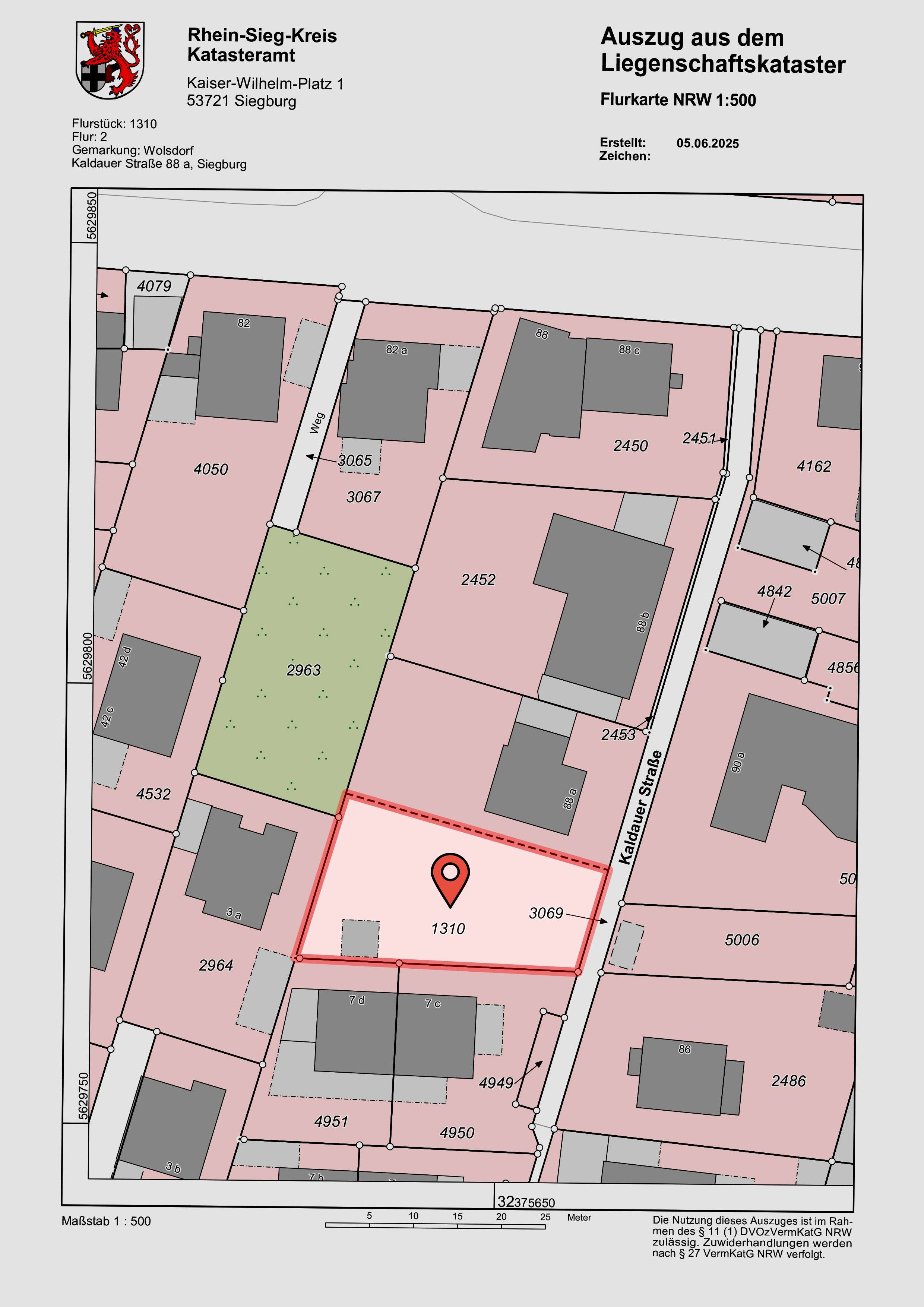 Thumbnail-Grundstück zu verkaufen in Siegburg 349.000,00 € 484 m²