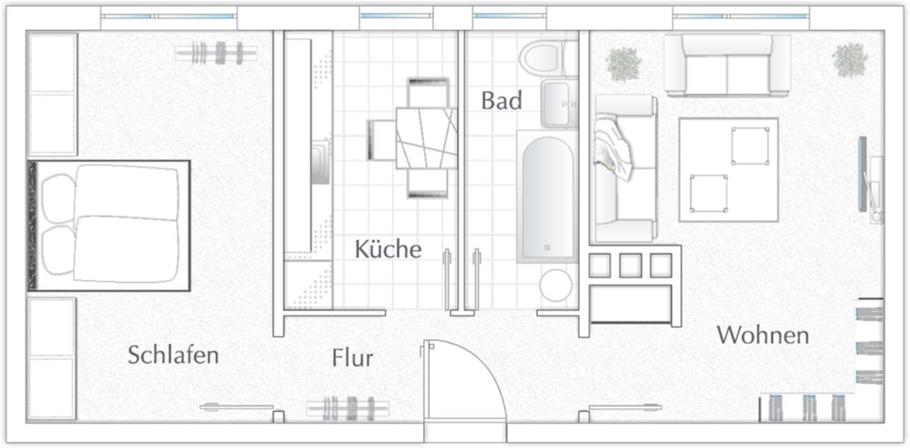 Thumbnail-Wohnung zum Mieten in Ingolstadt 565,00 € 47 m²