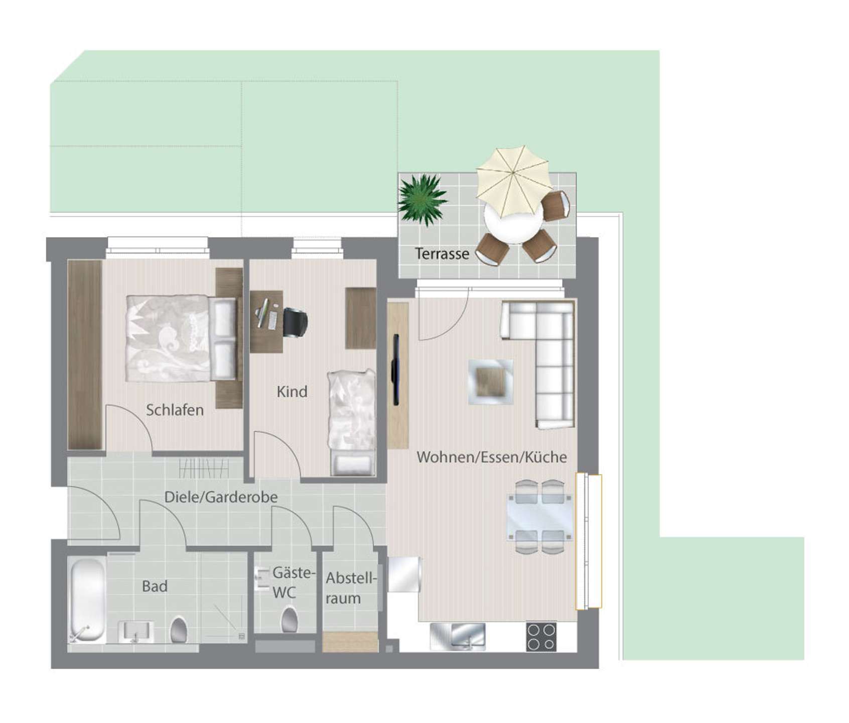 Thumbnail-Wohnung zum Kaufen in Löchgau 439.800,00 € 70.52 m²