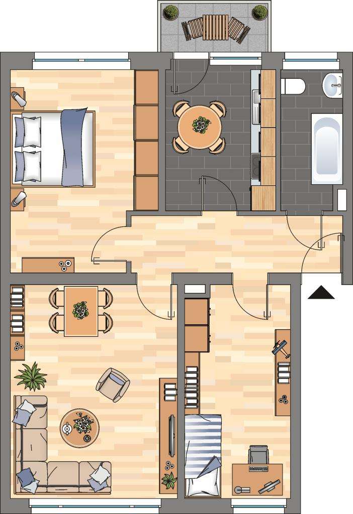 Thumbnail-Wohnung zum Mieten in Wilhelmshaven 482,00 € 74.11 m²
