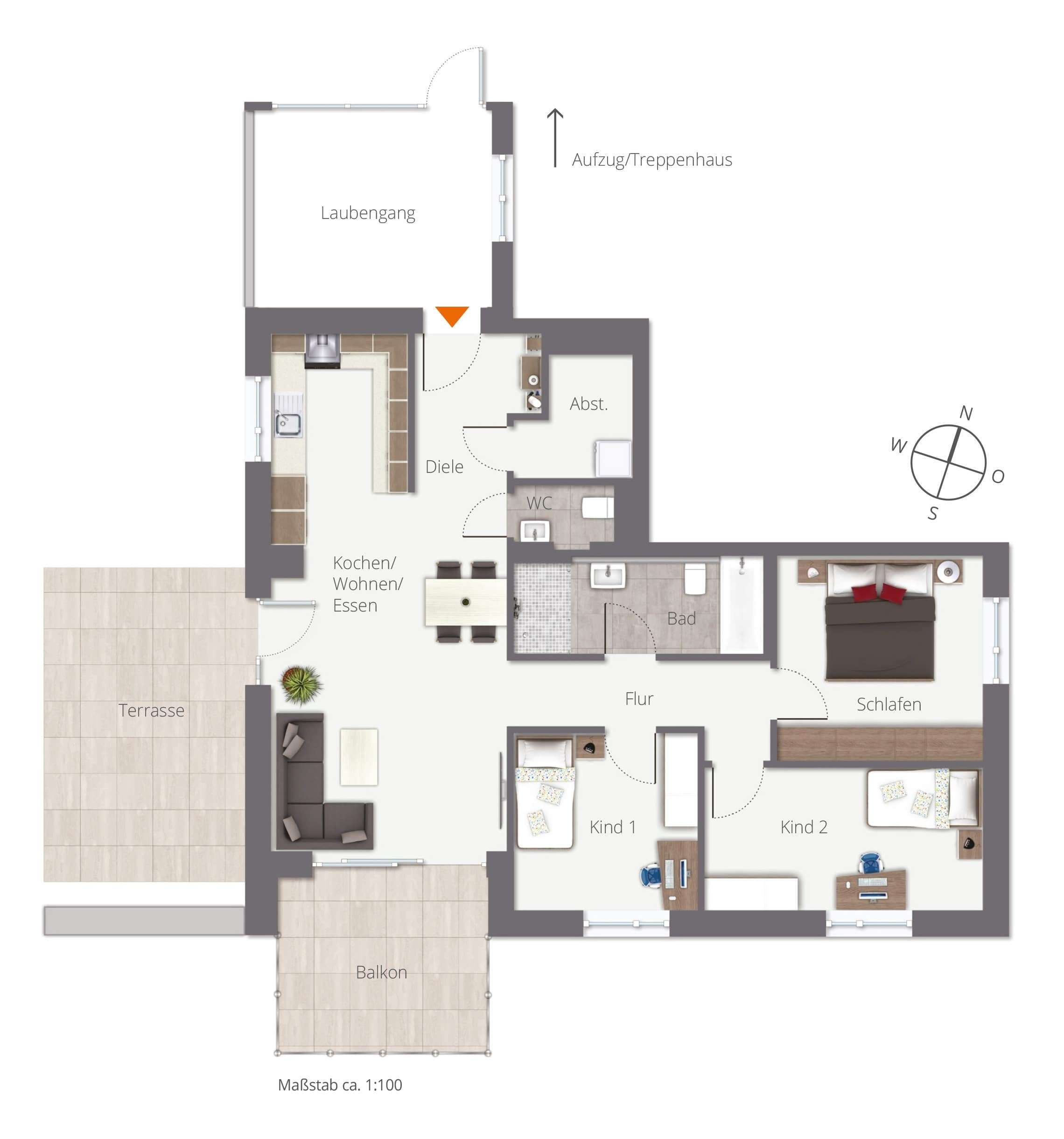 Thumbnail-Wohnung zum Kaufen in Biberach 583.300,00 € 106.34 m²