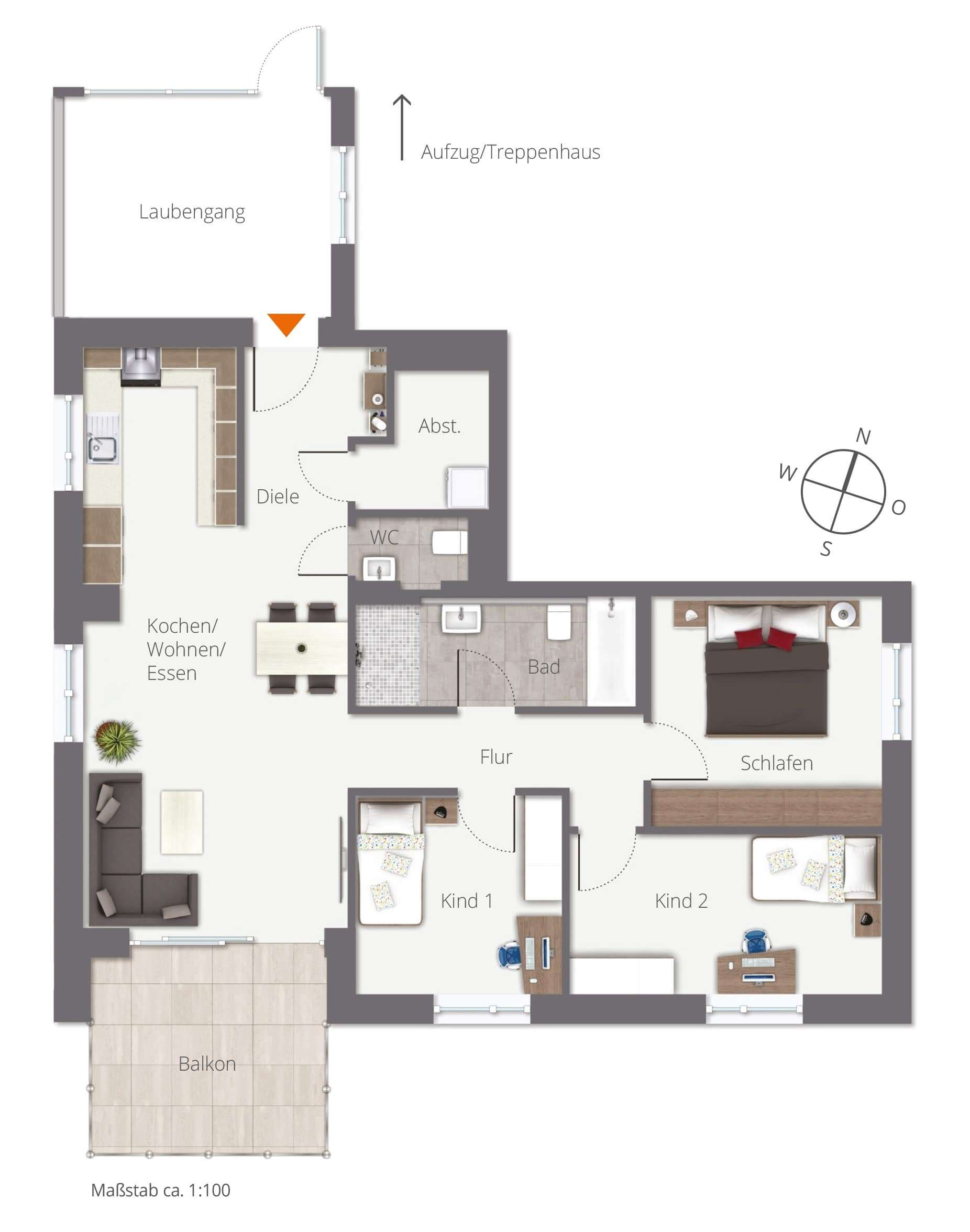 Thumbnail-Wohnung zum Kaufen in Biberach 560.400,00 € 96.7 m²