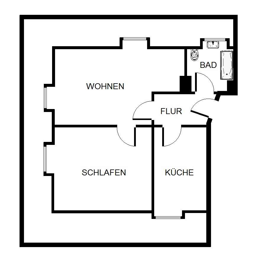 Thumbnail-Wohnung zum Mieten in Gelsenkirchen 299,00 € 39.12 m²