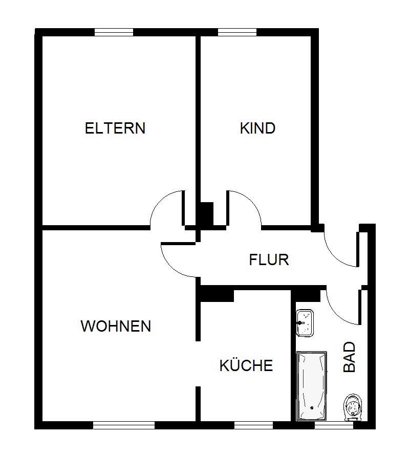 Thumbnail-Wohnung zum Mieten in Gelsenkirchen 339,00 € 53.58 m²