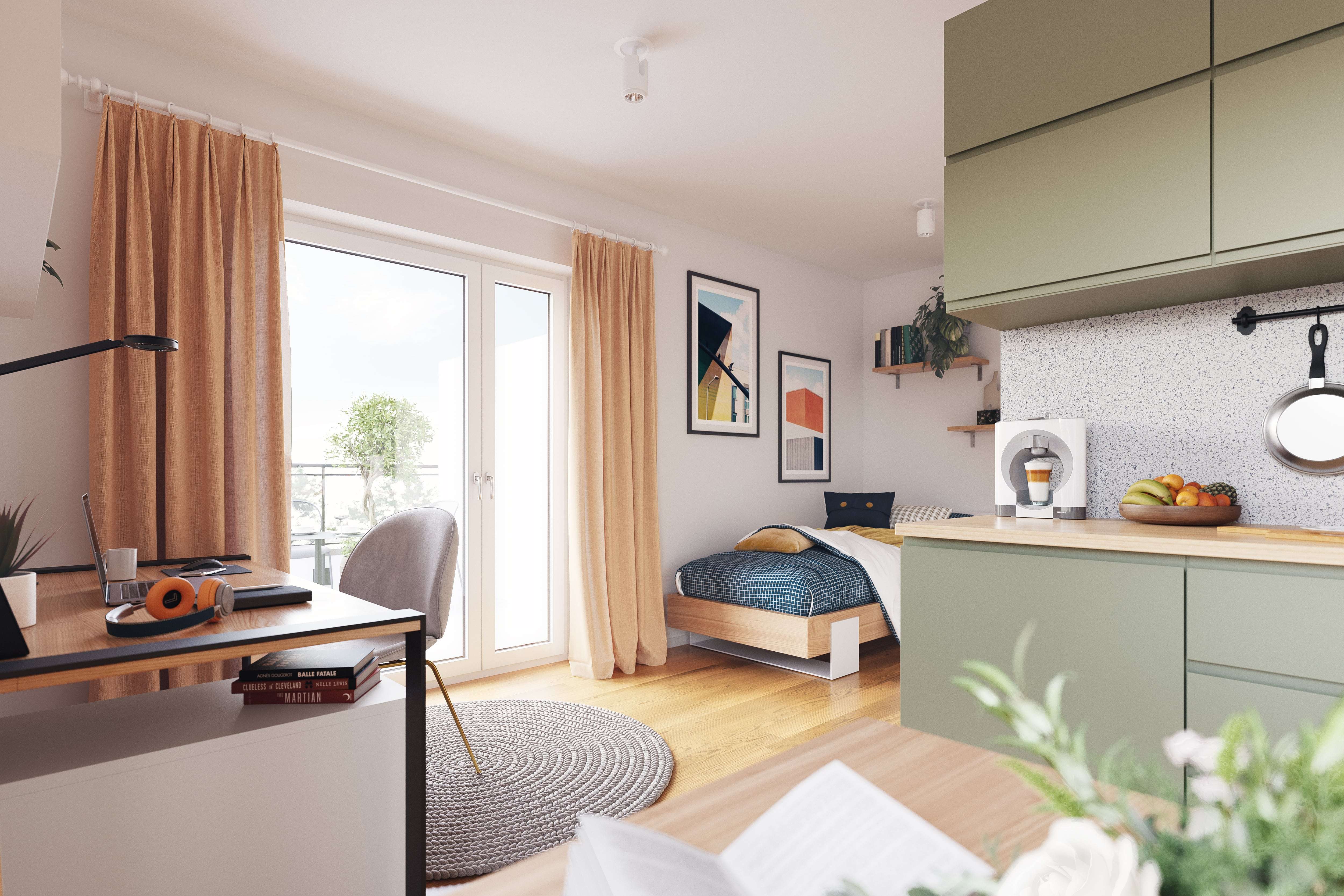 Thumbnail-Wohnung zum Mieten in Augsburg 498,00 € 22.14 m²